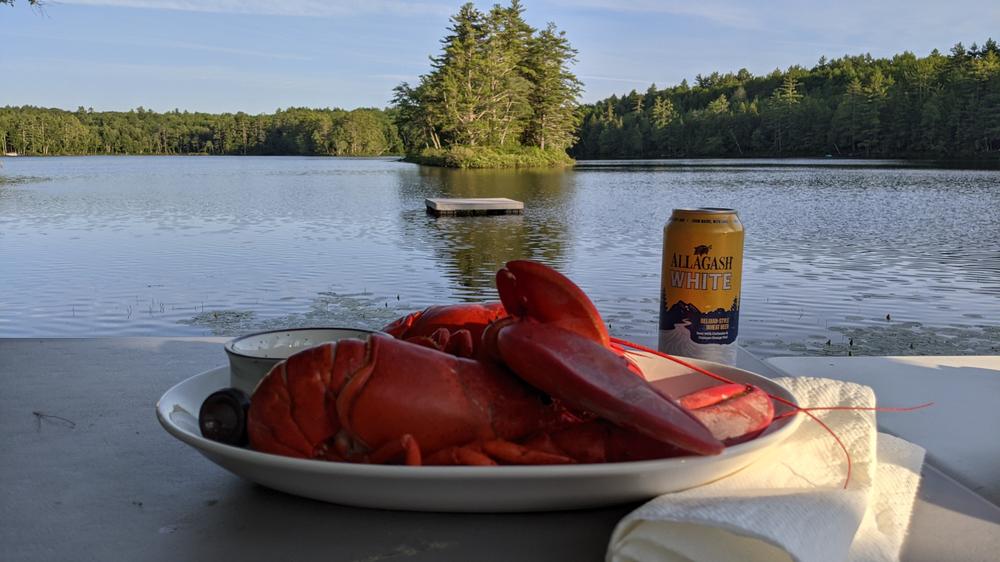 Maine lobster with pond view